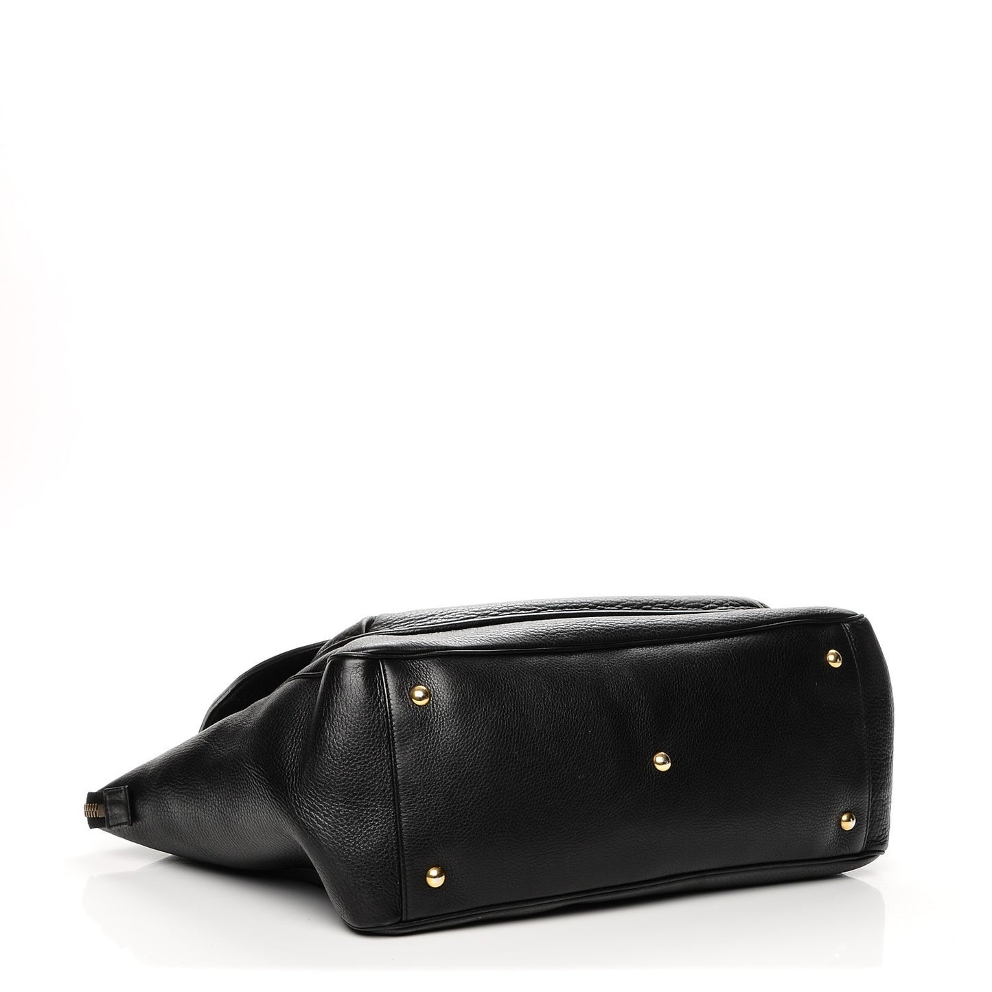 Pebbled Calfskin Medium 1973 Top Handle Satchel Black