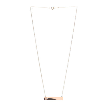 Tiffany 18K Rose Gold Diamond Paloma Picasso Loving Heart Bar Pendant Necklace 3 of 6