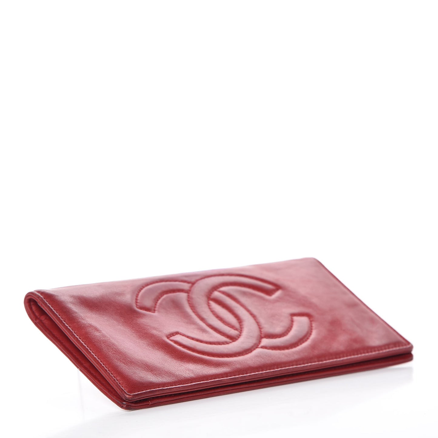 Lambskin Timeless CC Yen Wallet Red