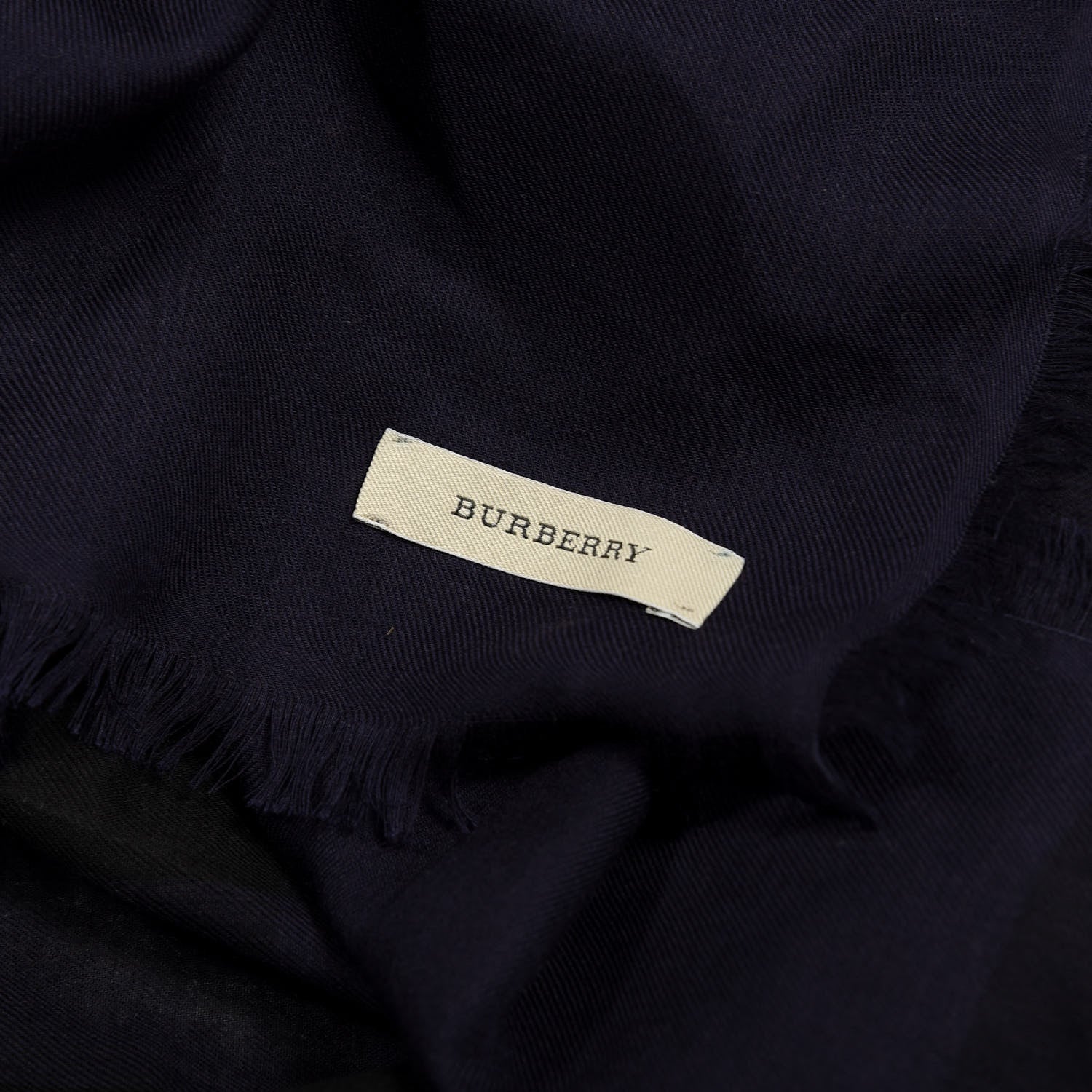 Burberry Modal Wool Overdyed Chambray Check Square Scarf Dark Purple 2 of 3
