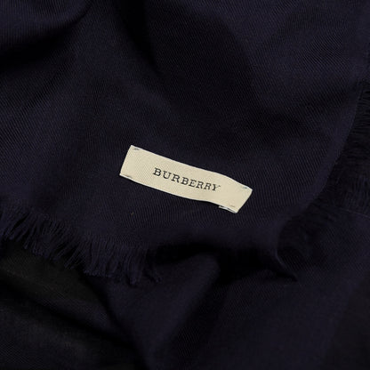 Burberry Modal Wool Overdyed Chambray Check Square Scarf Dark Purple 2 of 3