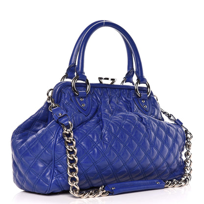 Marc Jacobs Calfskin Quilted Stam Bright Blue 4 of 12