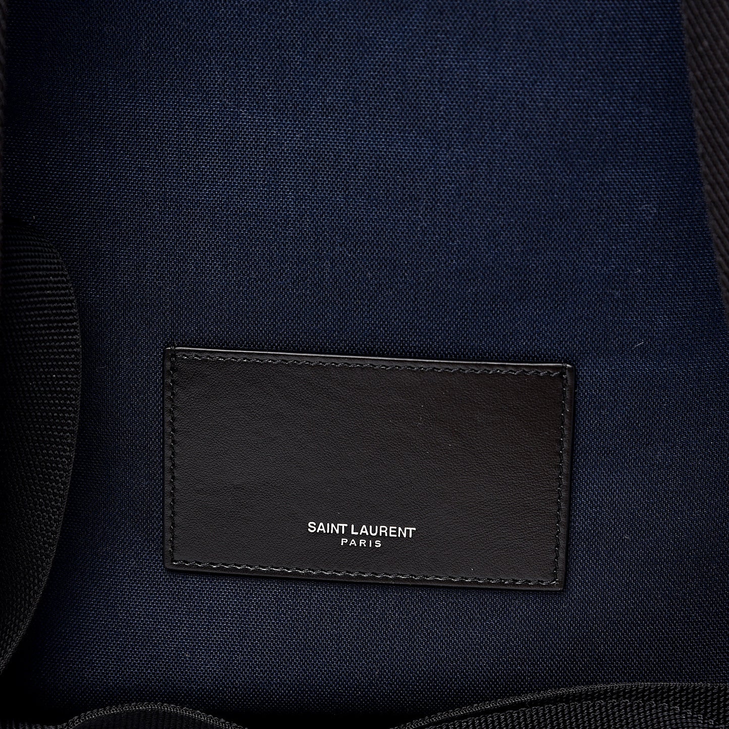 Canvas Calfskin Race Rivington Backpack Black Navy