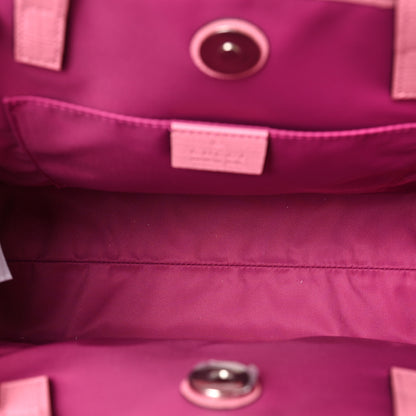 Gucci GG Supreme Monogram 3-D Strawberry Childrens Tote Beige Ebony Lotus Pink Fuxia Emerald 5 of 9