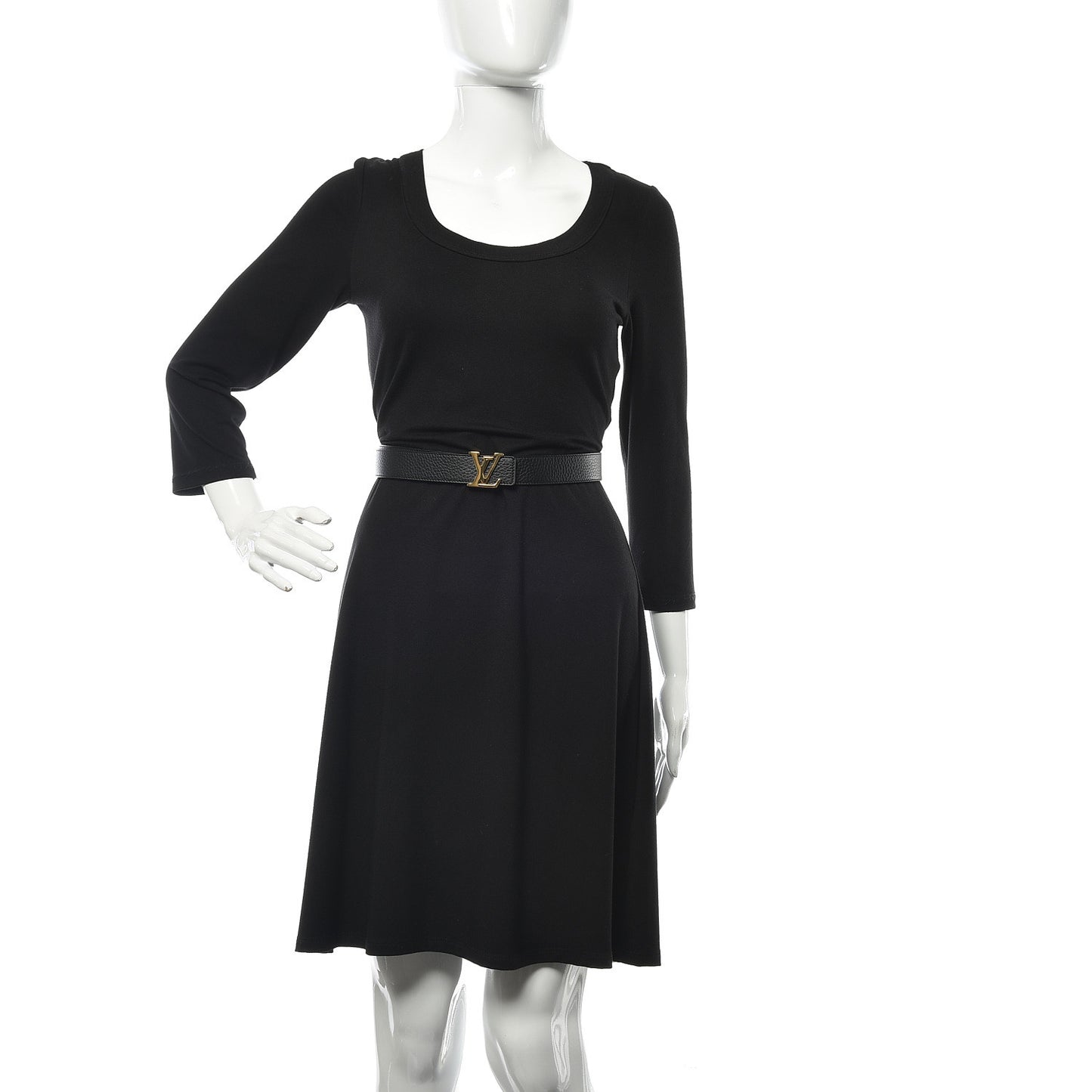 Taurillon Calfskin 30mm LV Initiales Reversible Belt 80 32 Black
