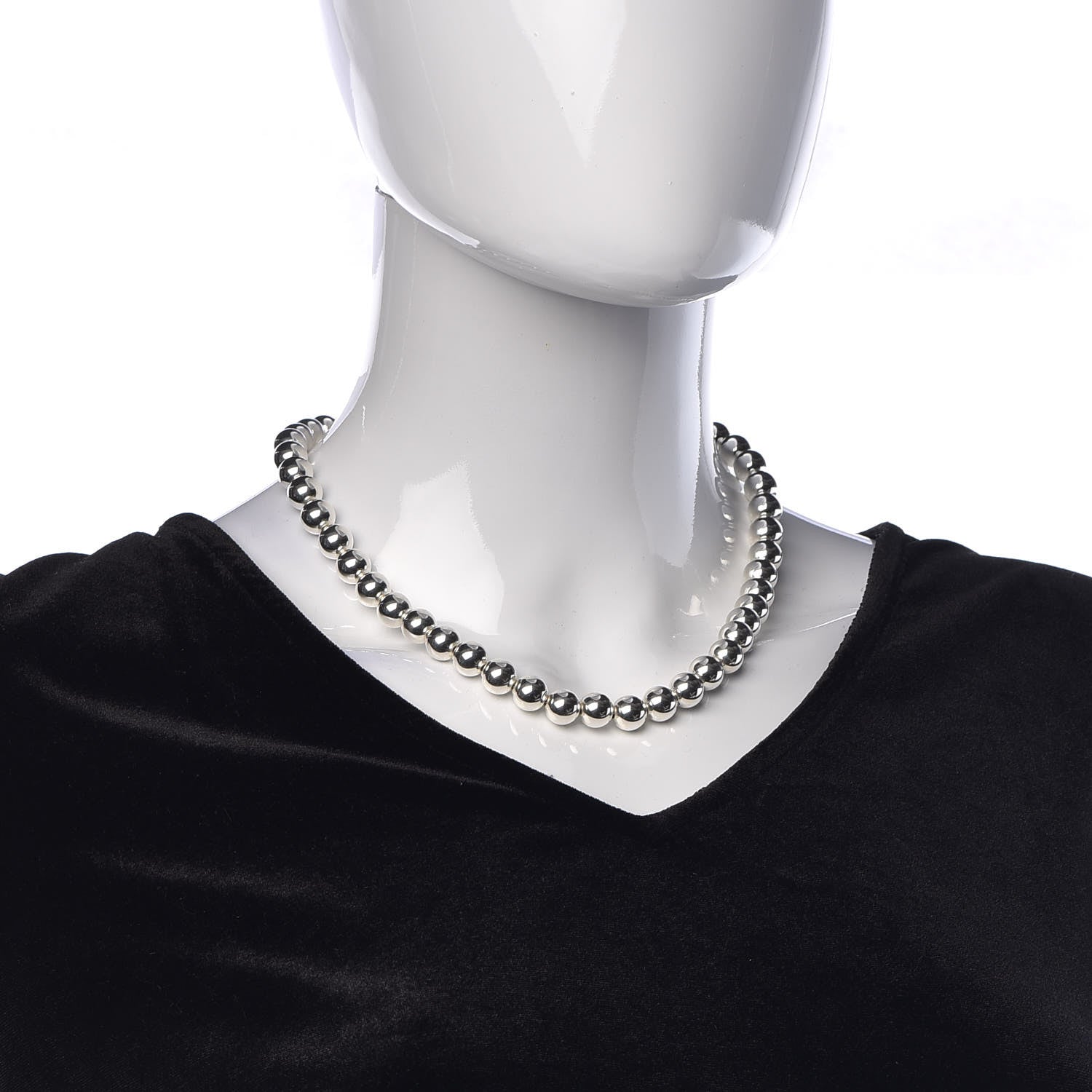 Tiffany Sterling Silver 10mm HardWear Ball Necklace 2 of 6
