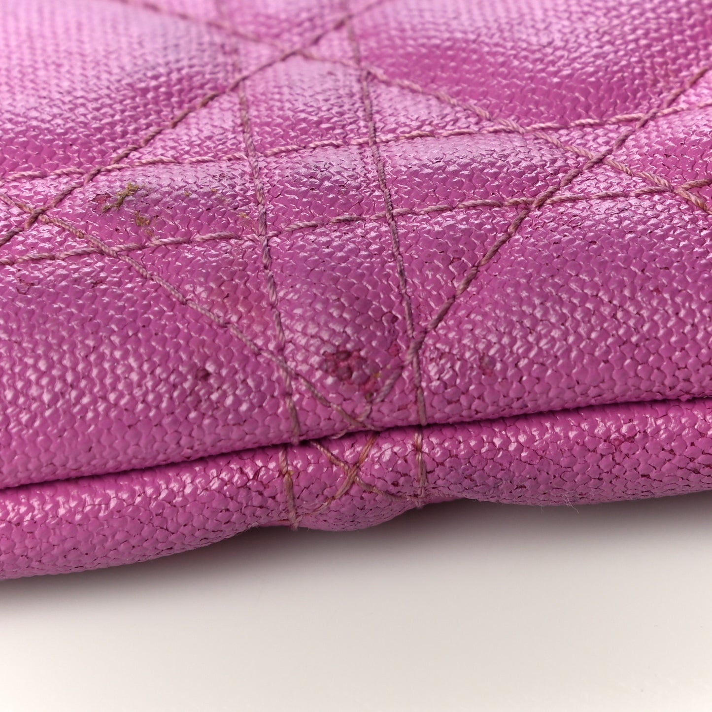 Coated Canvas Cannage Panarea Pouch Purple