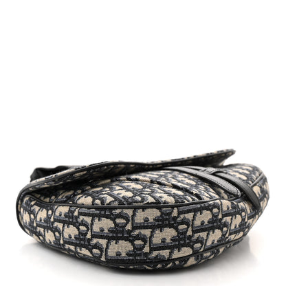 Christian Dior Oblique Mens Saddle Bag Blue 4 of 10