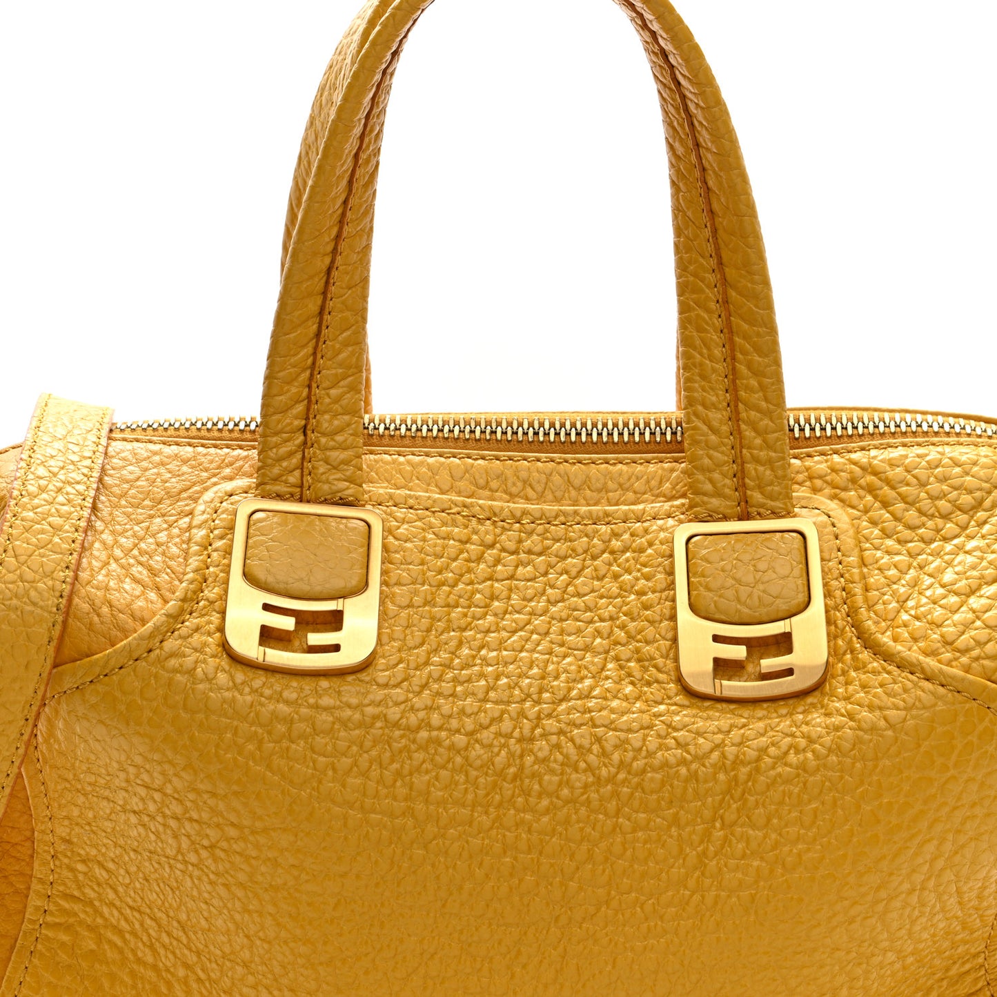 Pebbled Calfskin Small Chameleon Tote Sunflower Satin