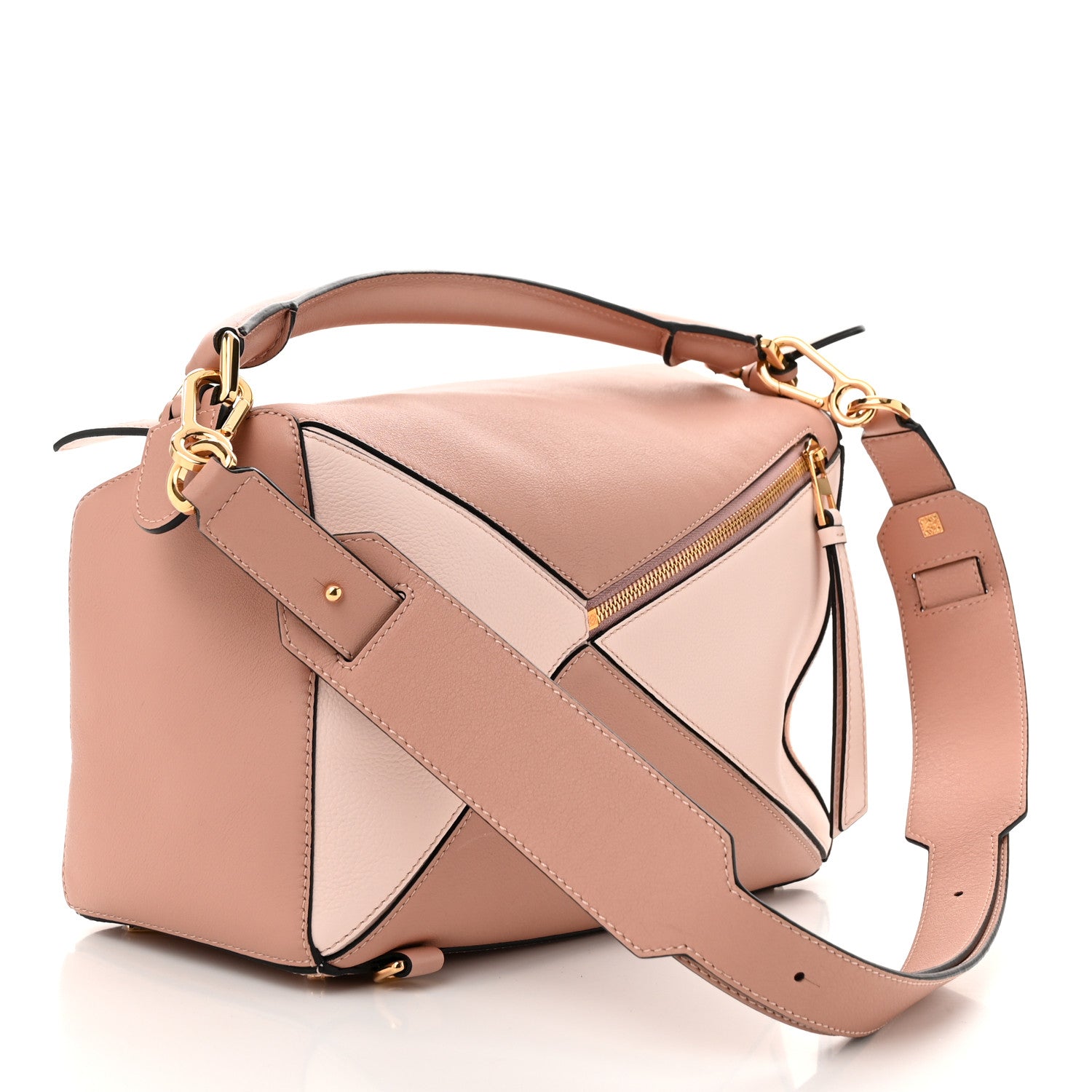 Loewe Calfskin Suede Medium Puzzle Bag Blush 3 of 10