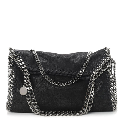 Stella McCartney Shaggy Deer Mini Falabella Fold Over Tote Black 1 of 9