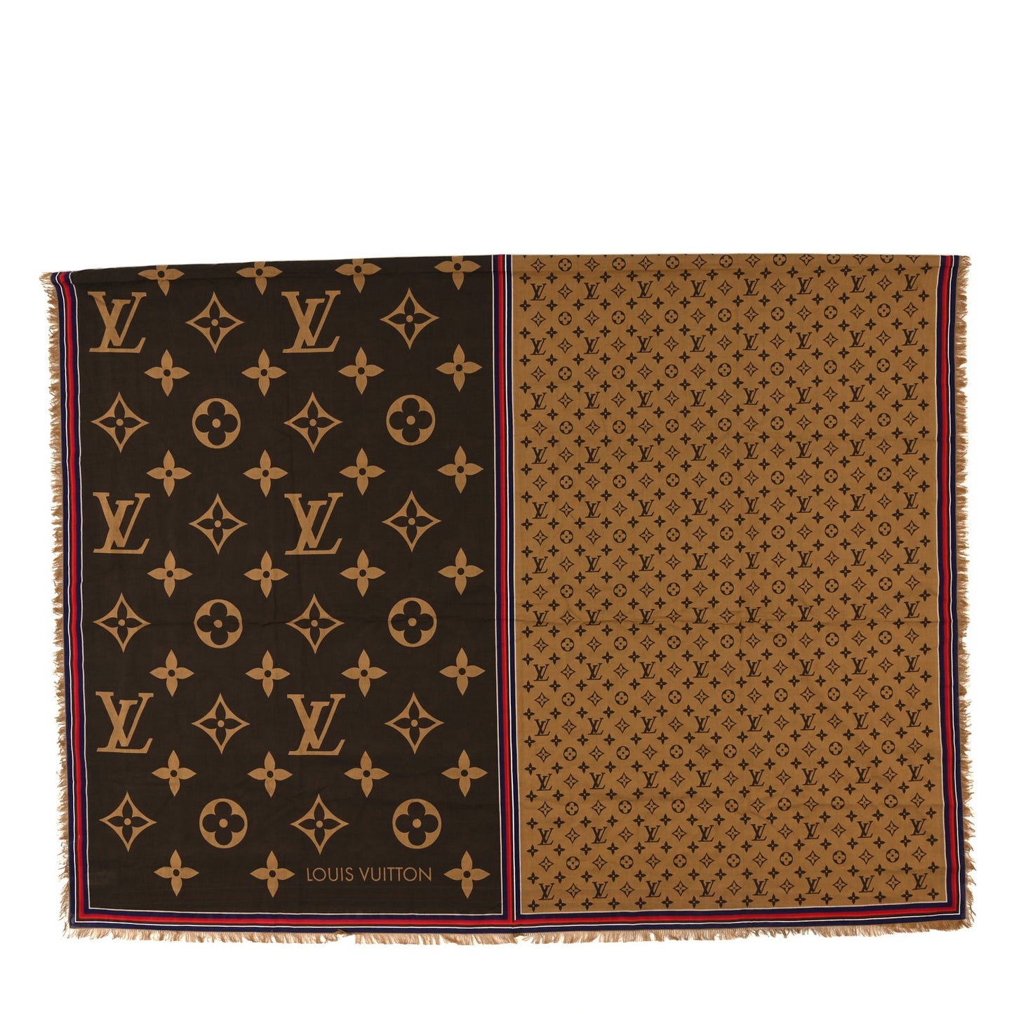 Cotton Monogram Bliss Stole Brown