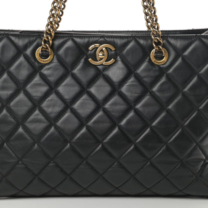 Chanel Calfskin Quilted Large Shopping Tote Black 8 of 20