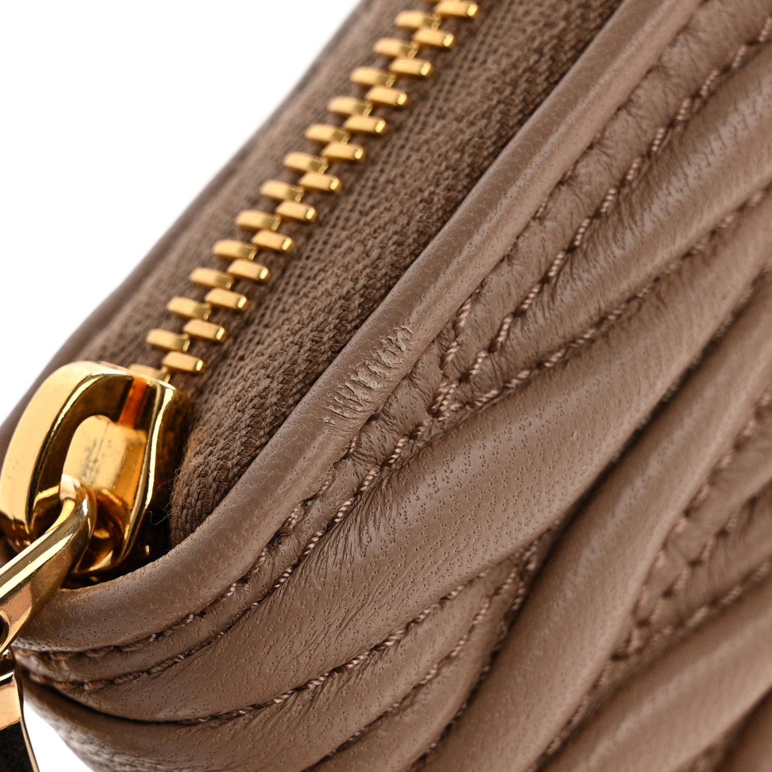 Miu Miu Matelasse Large Zip Around Wallet Cammeo 10 of 11
