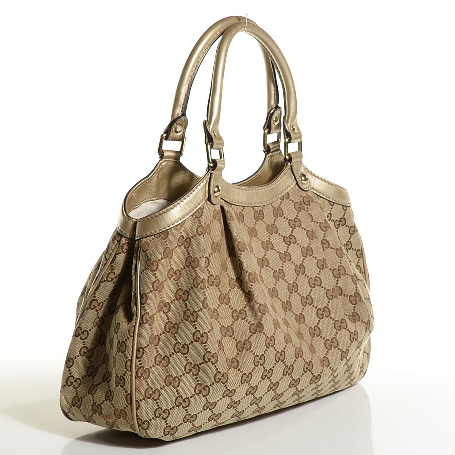 Gucci Monogram Medium Sukey Tote Champagne 3 of 9