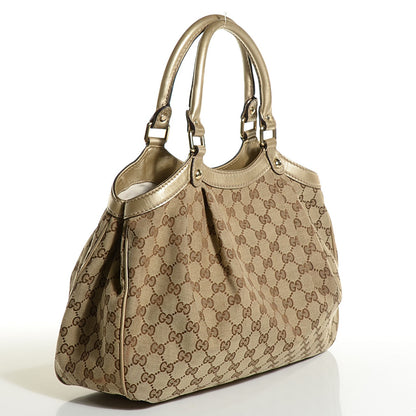 Gucci Monogram Medium Sukey Tote Champagne 3 of 9