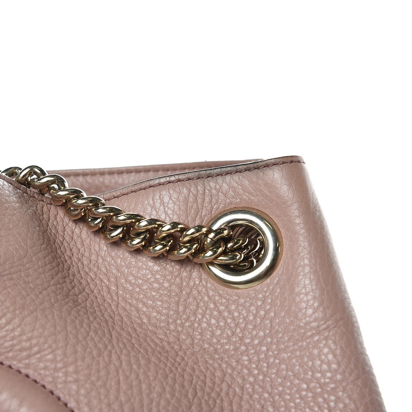 Pebbled Calfskin Medium Soho Chain Shoulder Bag Dark Cipria