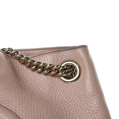 Gucci Pebbled Calfskin Medium Soho Chain Shoulder Bag Dark Cipria 12 of 22