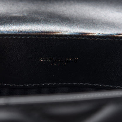 Saint Laurent Calfskin Y Quilted Monogram Small Loulou Chain Satchel Black 7 of 10