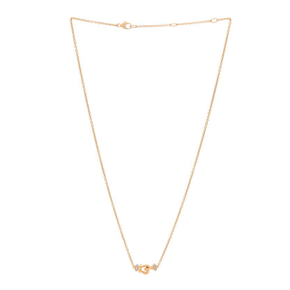 David Yurman 18K Yellow Gold Diamond Buckle Necklace 3 of 6