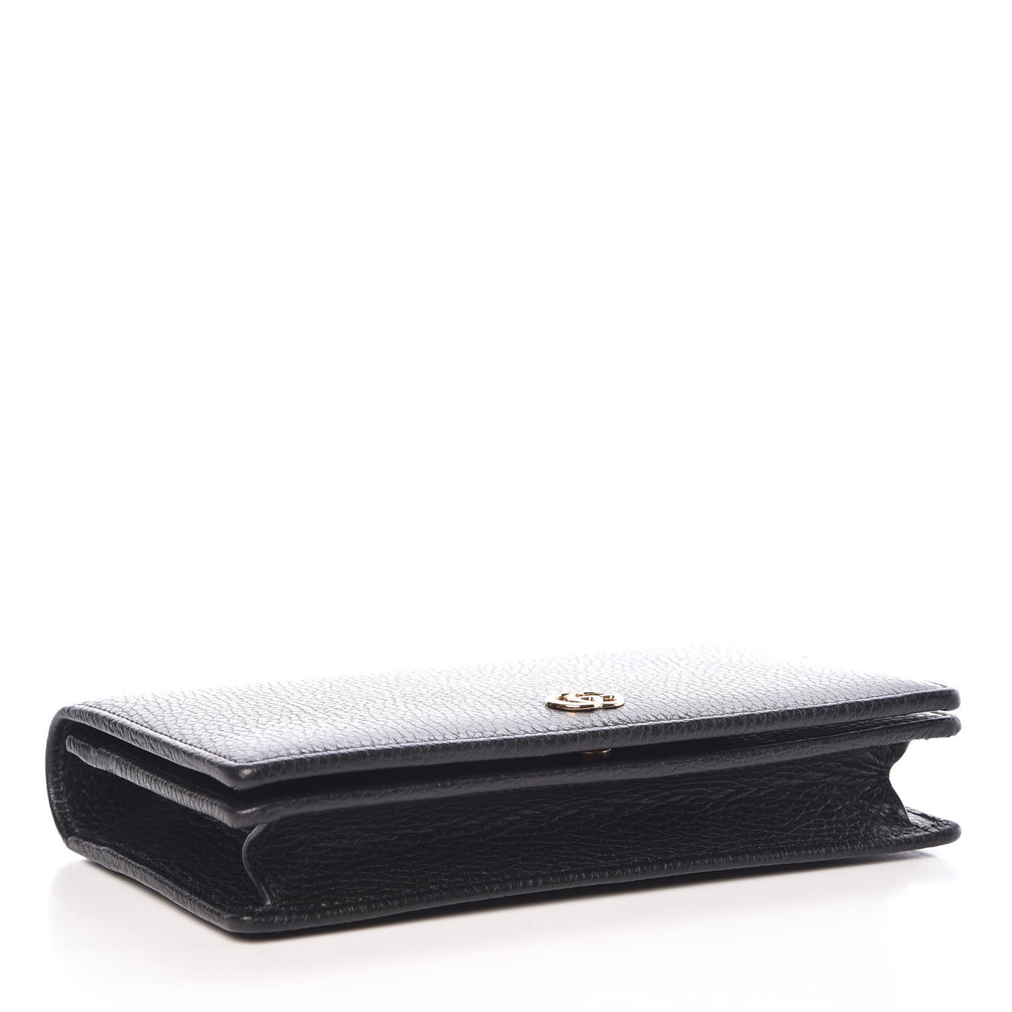 Calfskin Mini GG Marmont Chain Wallet Black