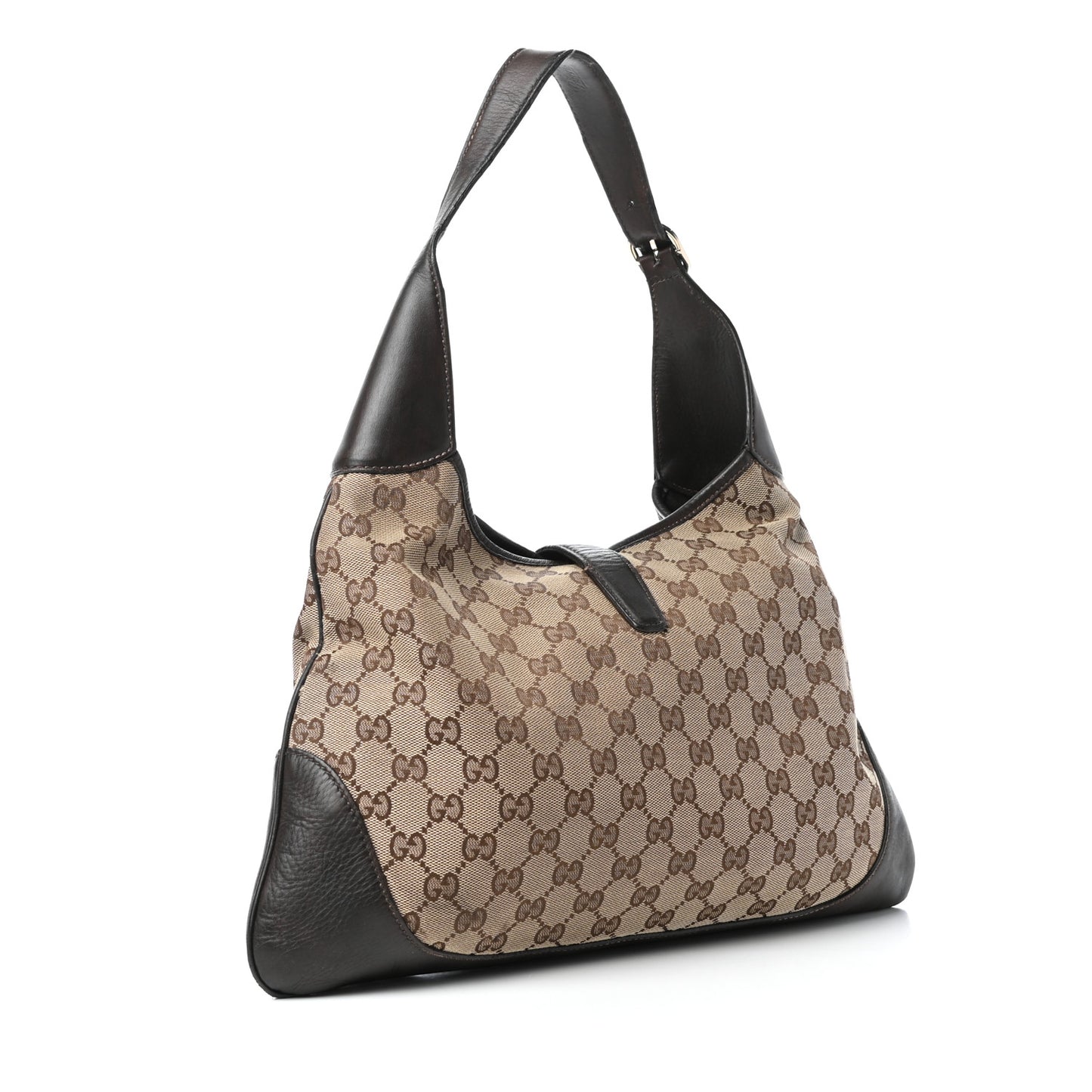 Monogram Web Jackie O Bouvier Hobo Dark Brown