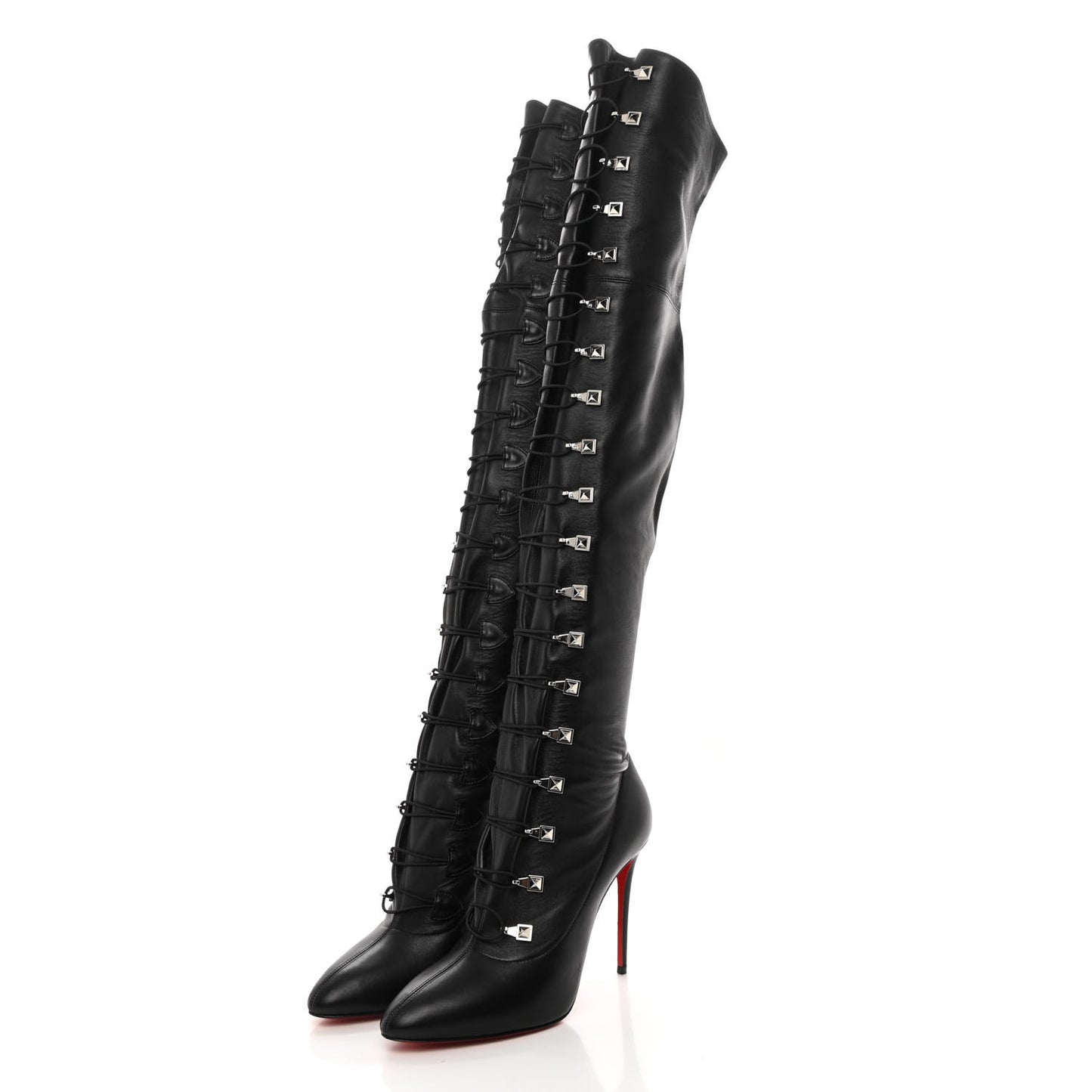 Nappa So Frenchissima 100 Knee High Boots 38.5 Black