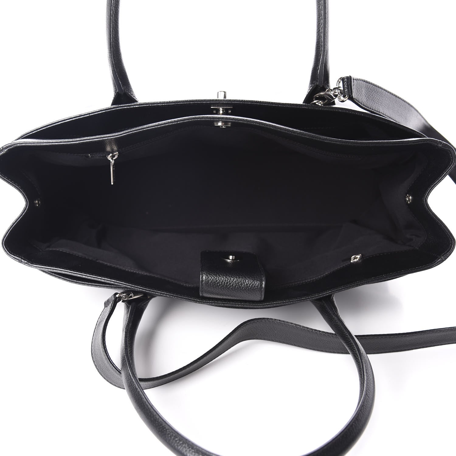 Chanel Calfskin Cerf Executive Shopper Tote Black 6 of 12