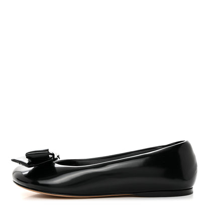 Loewe Puffy Lambskin Padded Bow Ballerina Flats 39 Black 1 of 8