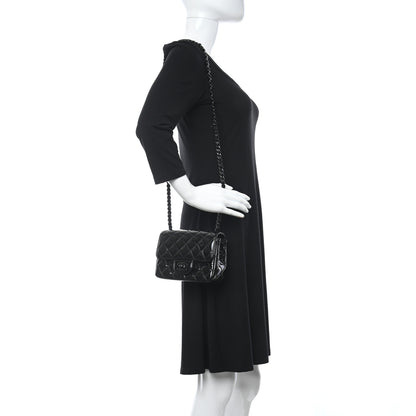 Chanel Patent Calfskin Quilted Mini Square Flap So Black 2 of 18