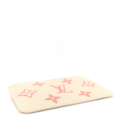 Louis Vuitton Empreinte Monogram Giant Neverfull MM Pochette Creme Rose Trianon 4 of 8