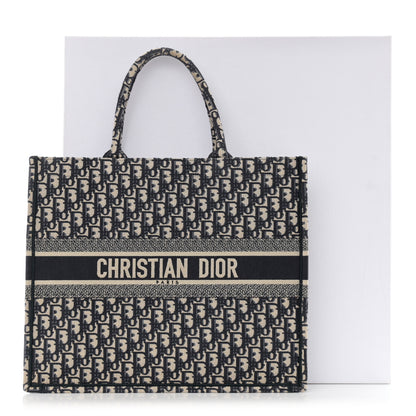 Christian Dior Oblique Large Book Tote Blue Multicolor 12 of 12