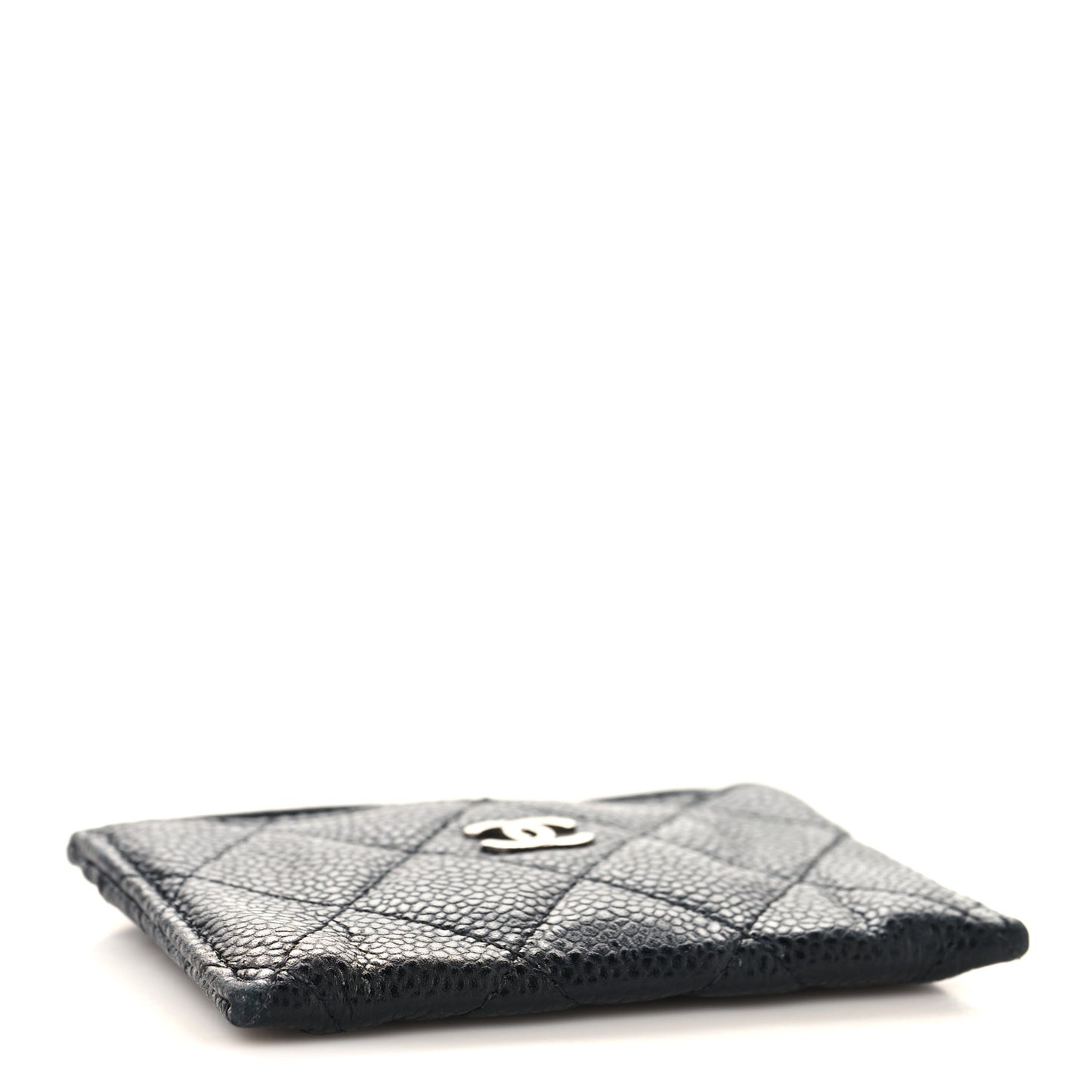 Caviar Quilted Card Holder Black