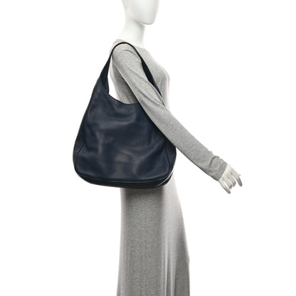 Prada Vitello Daino Pocket Hobo Bag Blue 2 of 10