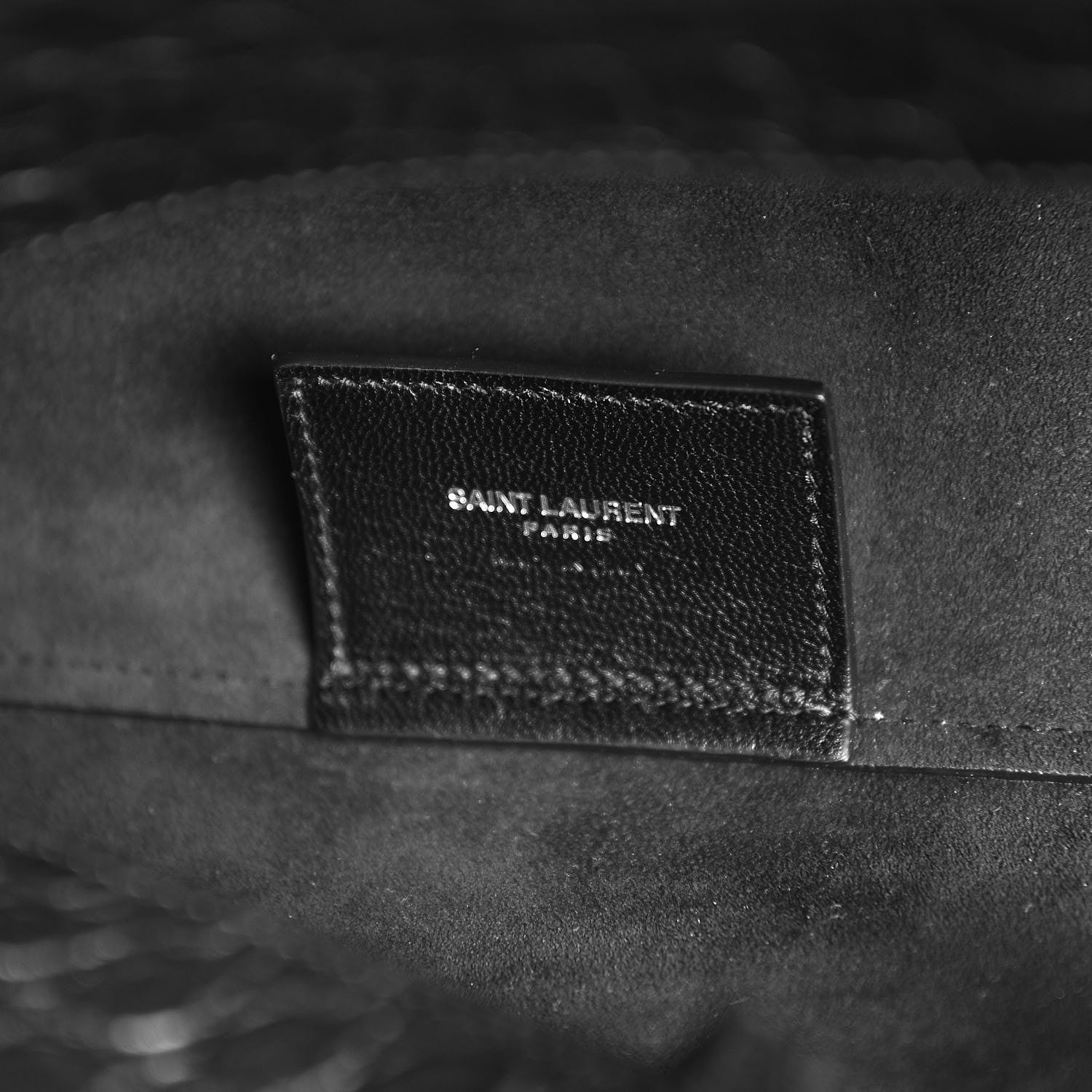 Saint Laurent Croc Calfskin Embossed Bold Shopper Tote Black 8 of 9
