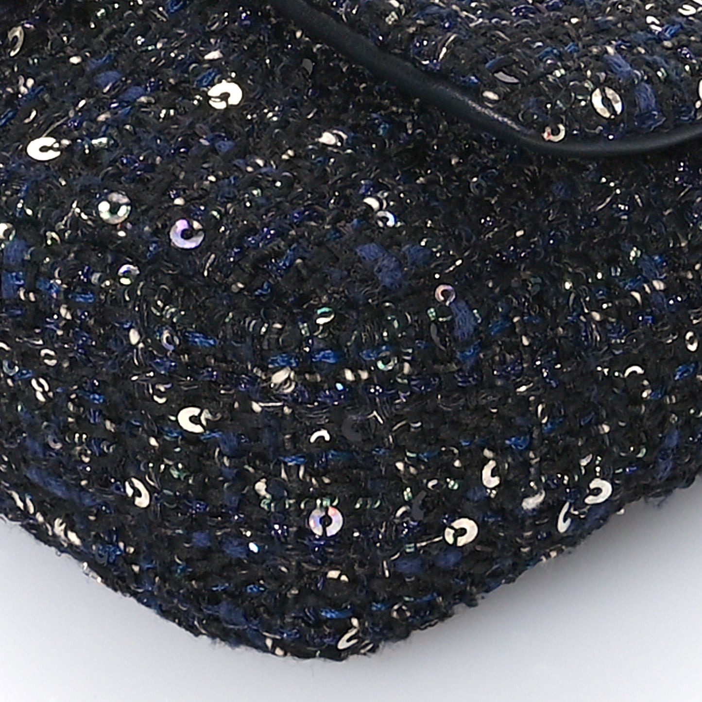Tweed Mini Pearl Handle Flap Black Ecru