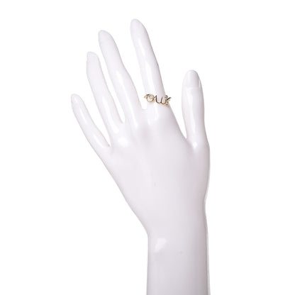 Christian Dior 18K Yellow Gold Diamond Oui Ring 54.5 7 2 of 4