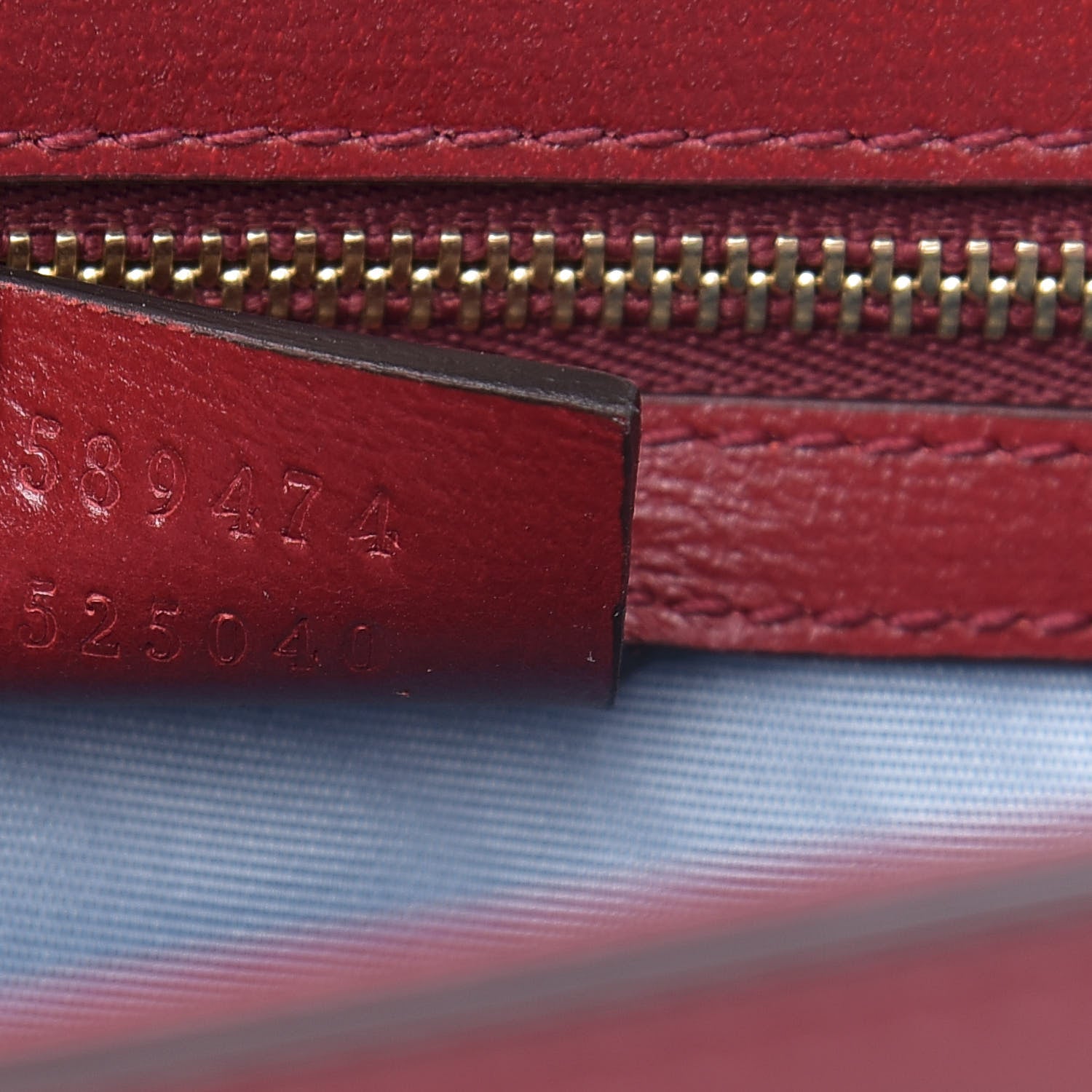 Gucci Textured Calfskin Small Torchon GG Ring Shoulder Bag New Cherry Red 7 of 10