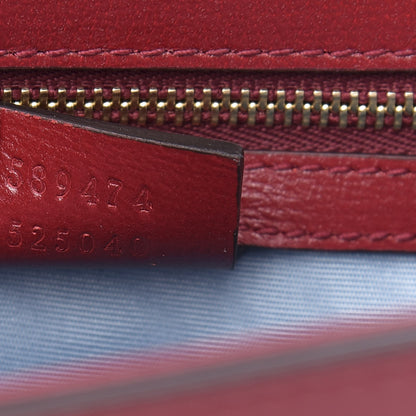 Gucci Textured Calfskin Small Torchon GG Ring Shoulder Bag New Cherry Red 7 of 10