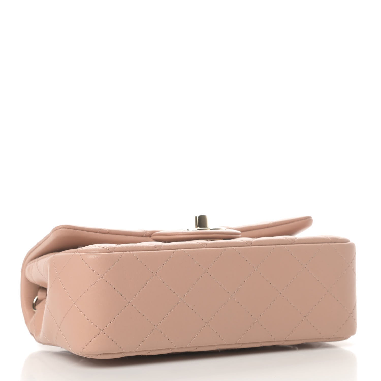Chanel Lambskin Quilted Mini Rectangular Flap Beige 4 of 10