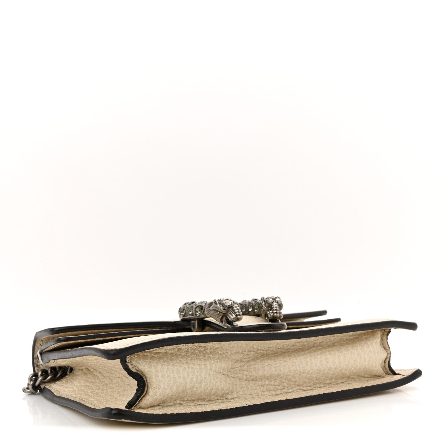 Gucci Dollar Calfskin Crystal Super Mini Dionysus Shoulder Bag Mystic White Black Diamond 3 of 10