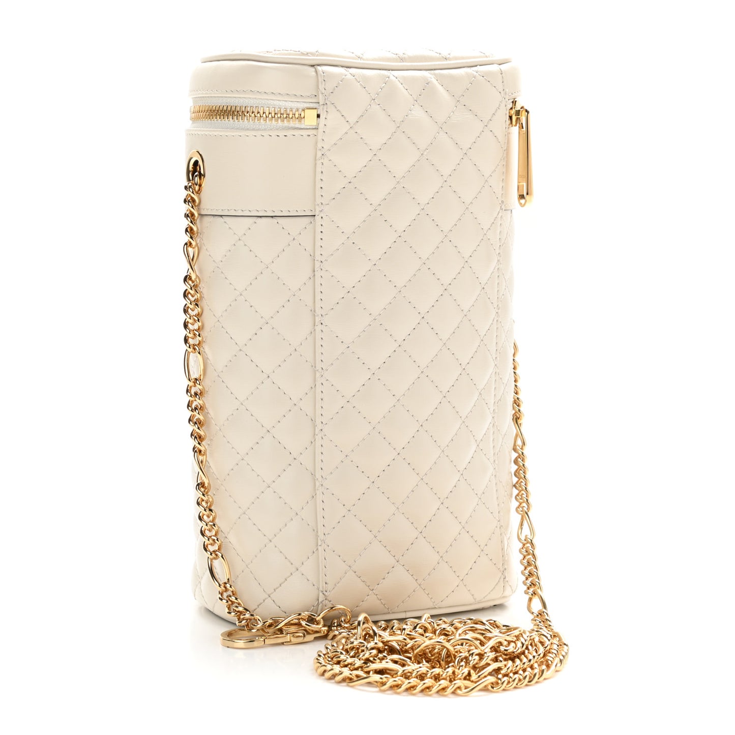 Calfskin Trapuntata Zumi Belt Bag Off White