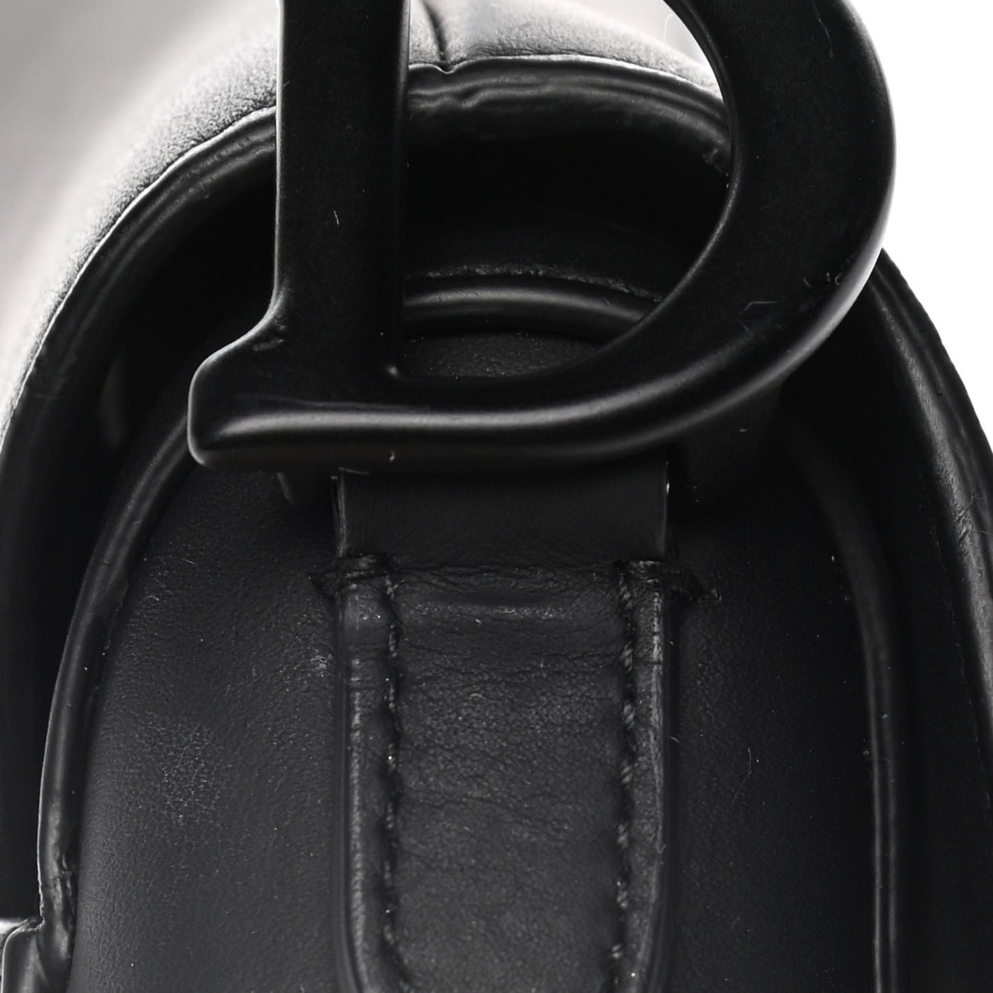 Ultra Matte Calfskin Mini Saddle Bag Black