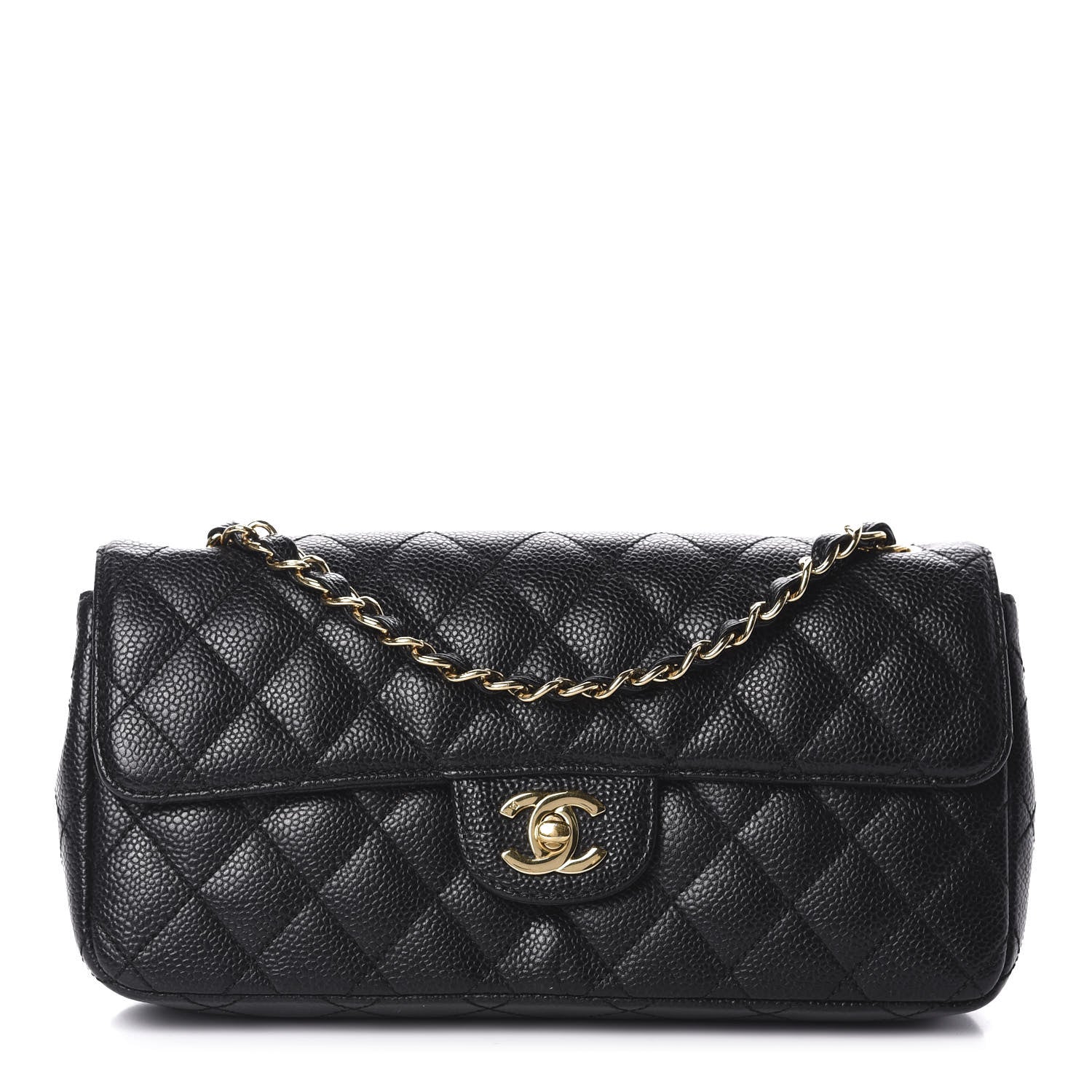 Chanel Caviar Quilted East West Flap Black 1 of 11