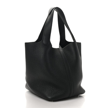 Hermes Taurillon Clemence Picotin Lock 22 MM Black 3 of 10