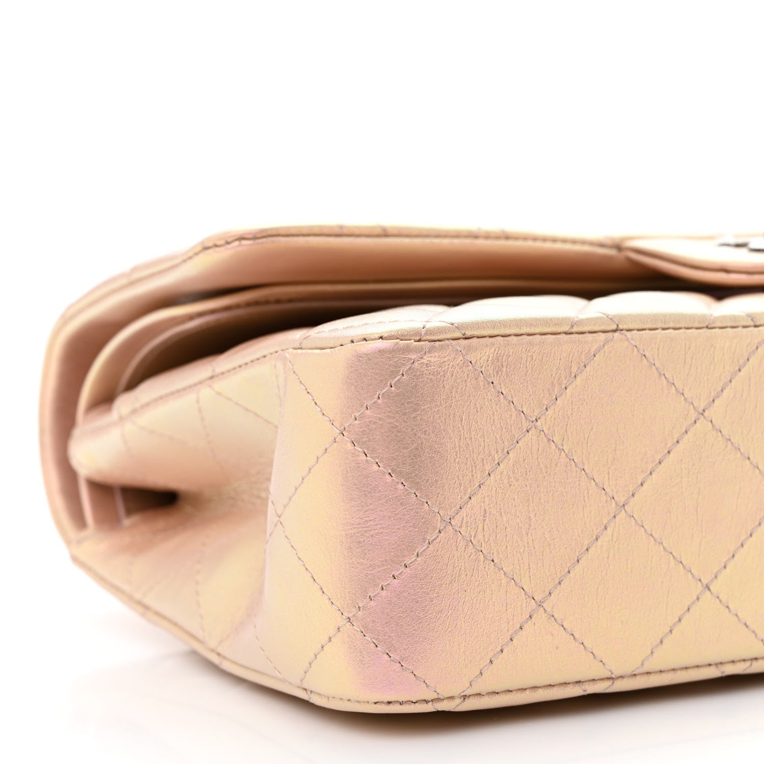 Chanel Iridescent Calfskin Quilted Medium Double Flap Pink 9 of 11