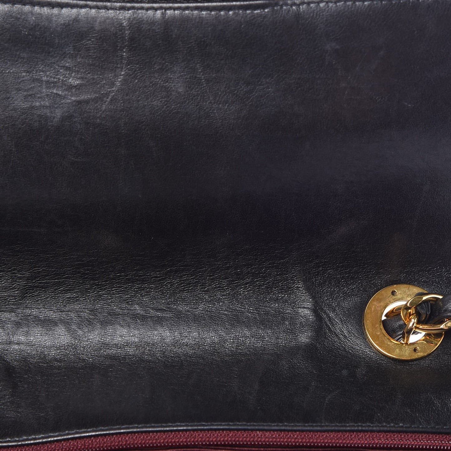 Lambskin Quilted Jumbo Single Flap Black