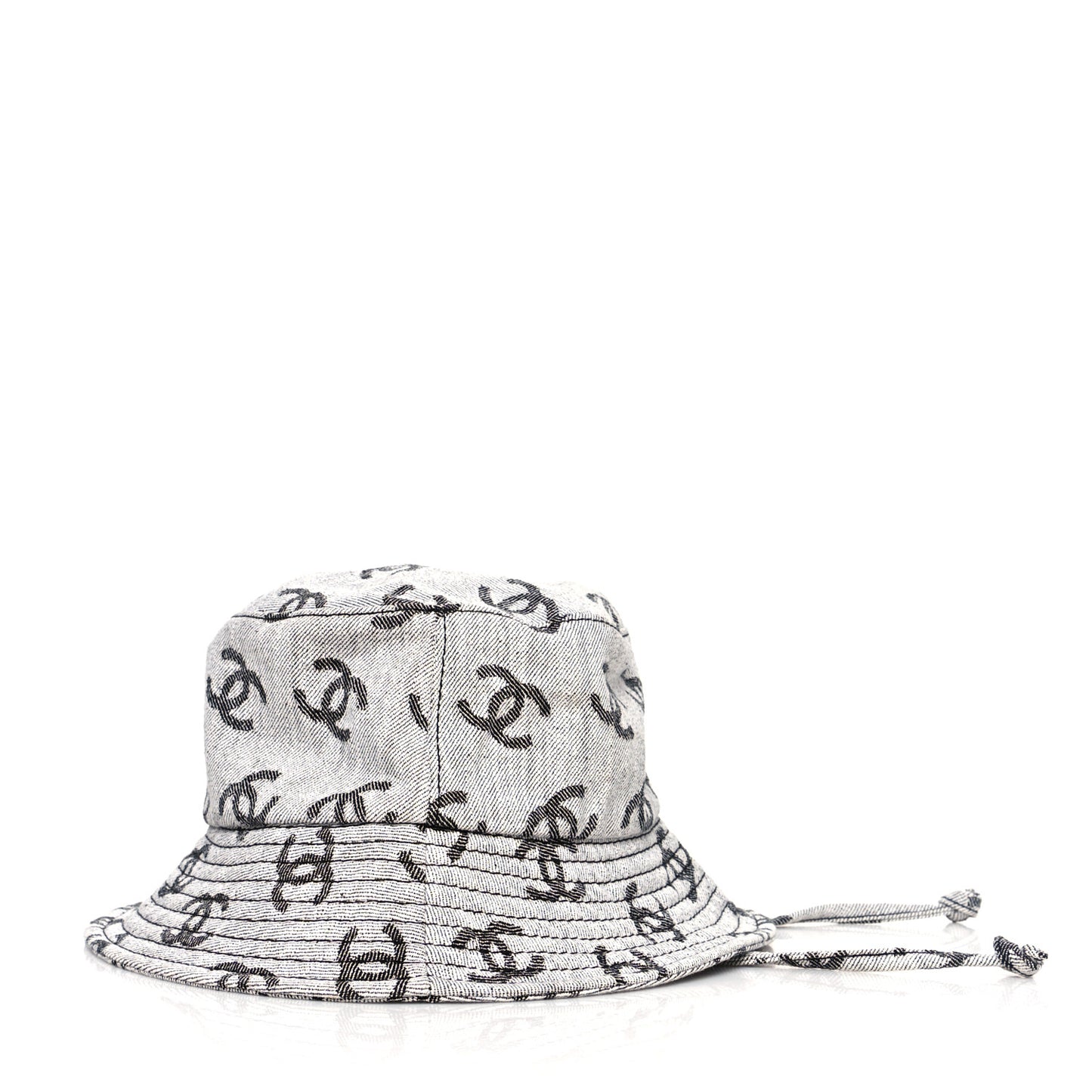 Denim CC Bucket Hat M White Black