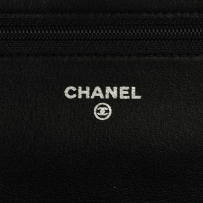 Chanel Patent Quilted Wallet On Chain WOC Black 6 of 8