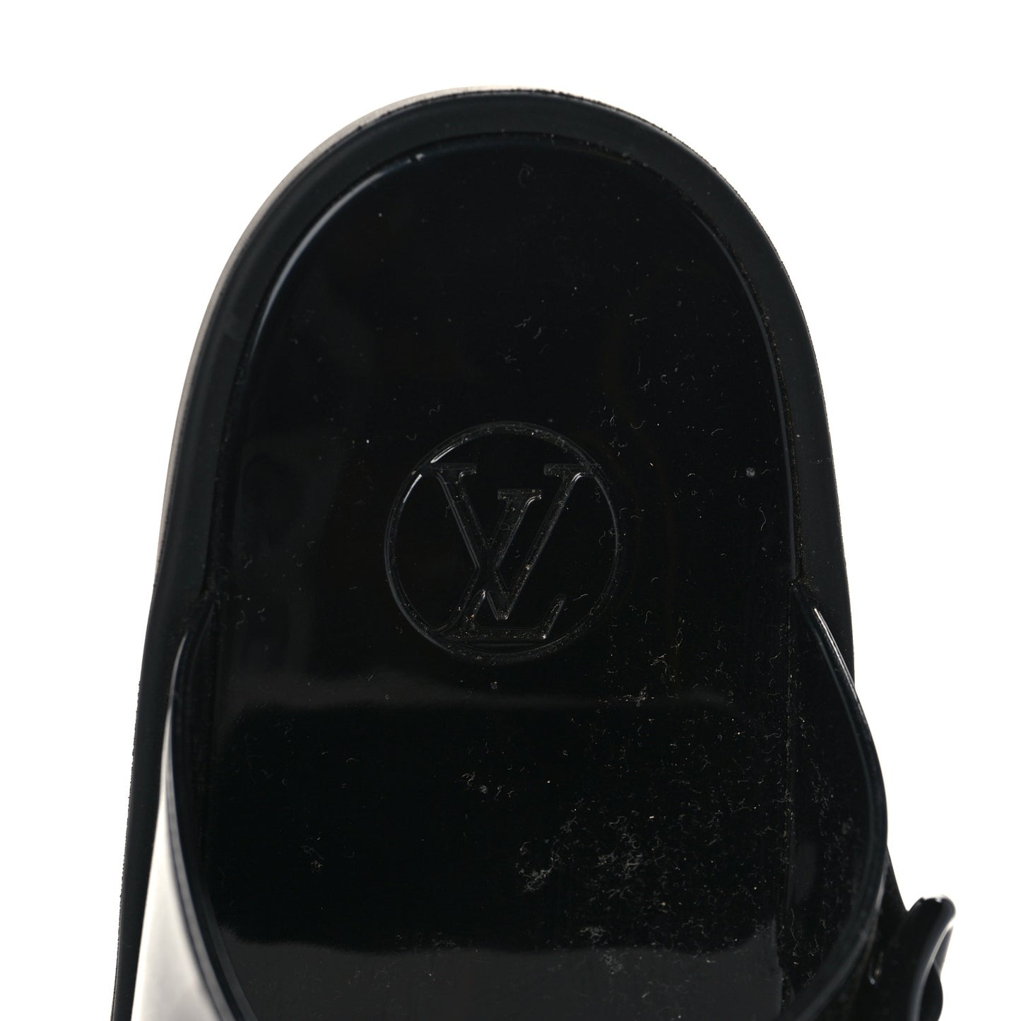 Monogram Sunbath Flat Mule Sandals 38 Black